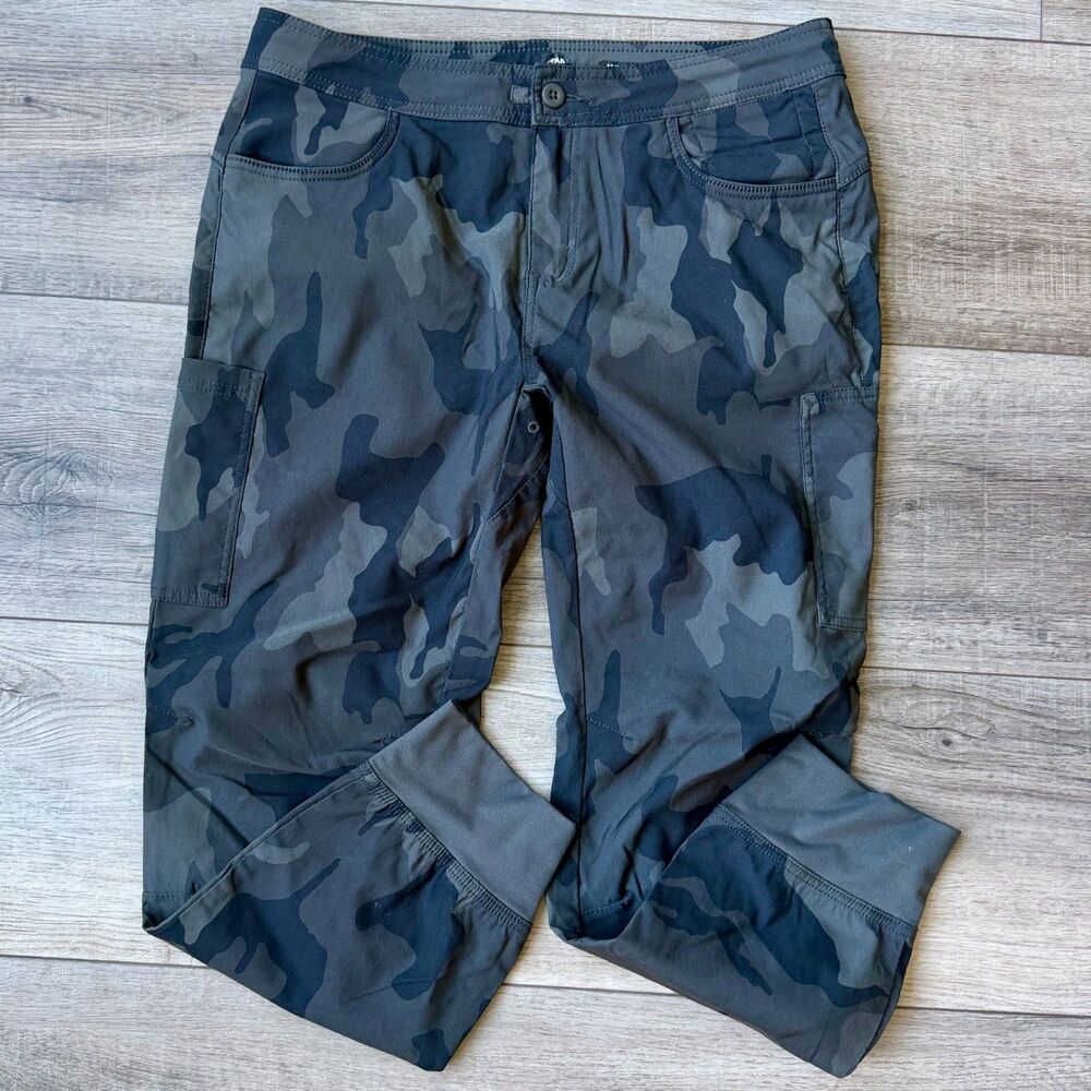 Prana Halle Jogger Outdoor Gray Camo Pant Standard Fit Womens 12